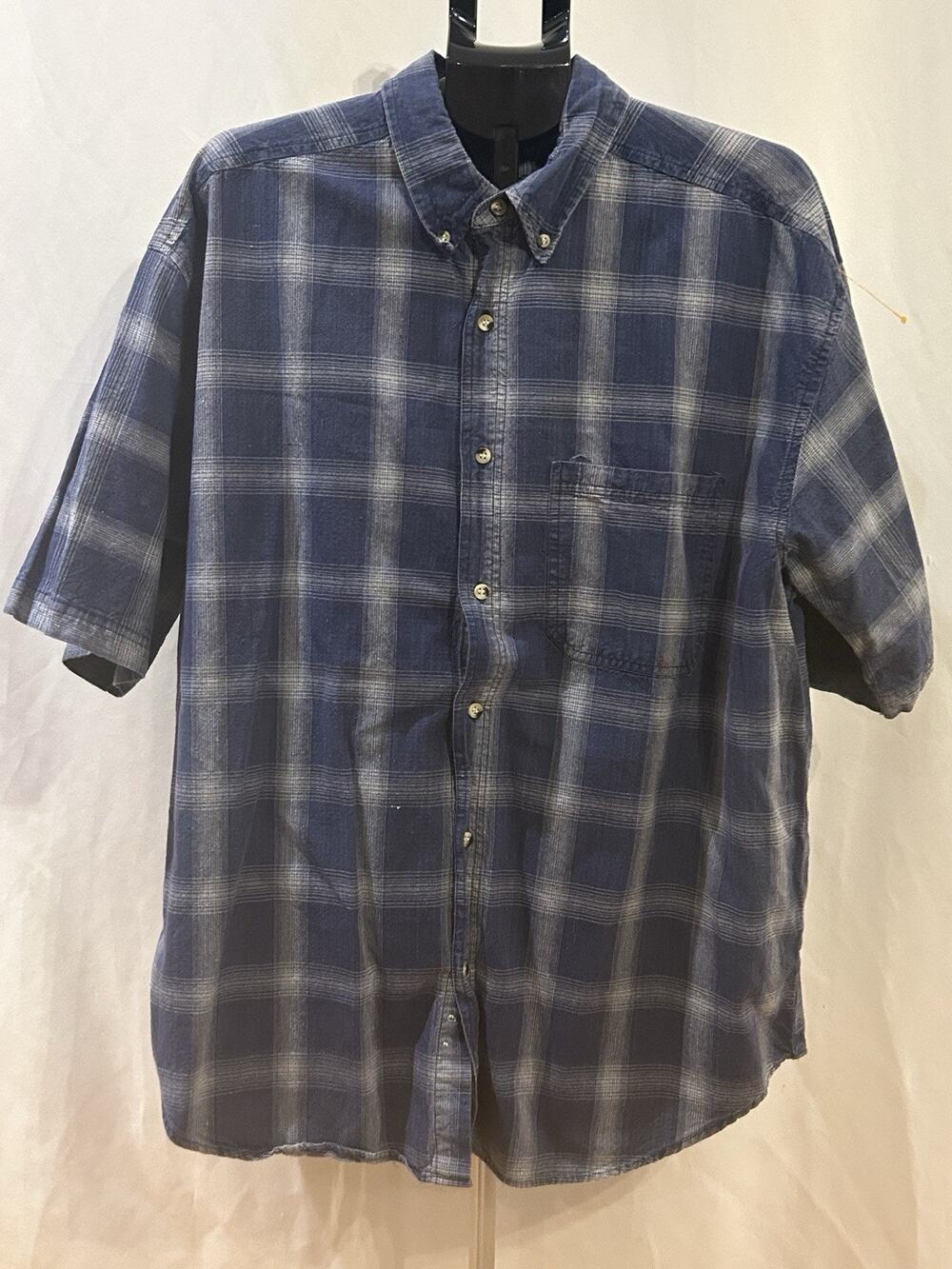 HobNob Inc Men's Blue Plaid Shirt size XL